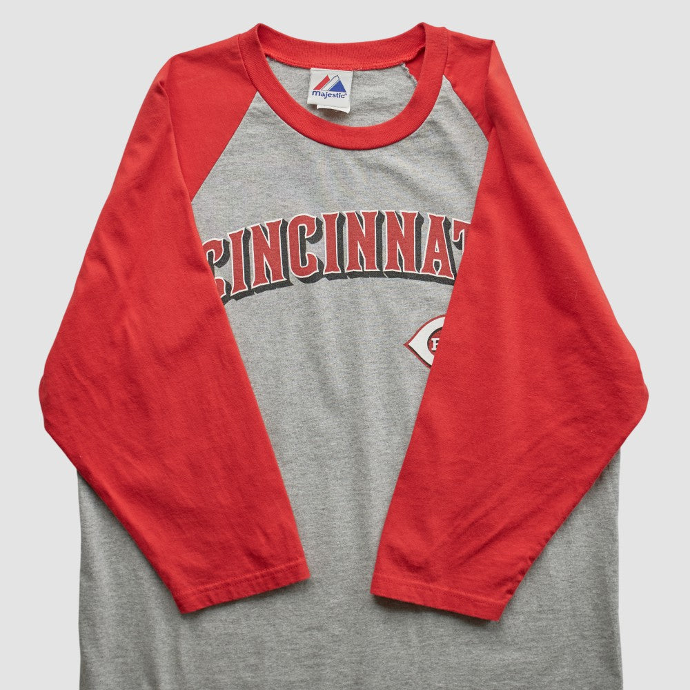 Cincinnati Reds Majestic 2000s T-shirt Heather Gray Vintage