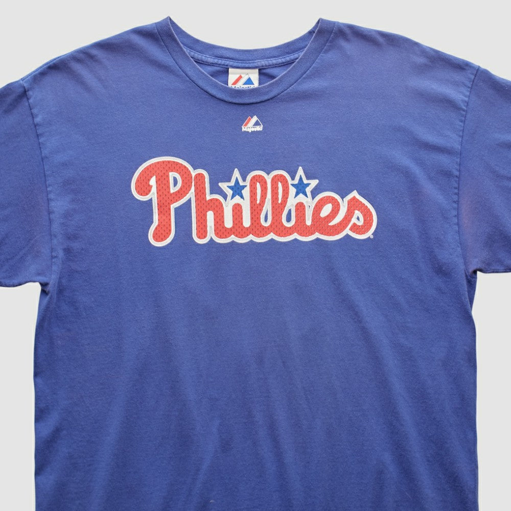 Philadelphia Phillies Majestic 2010s T-shirt Blue Vintage