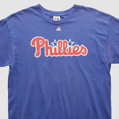 Philadelphia Phillies Majestic 2010s T-shirt Blue Vintage