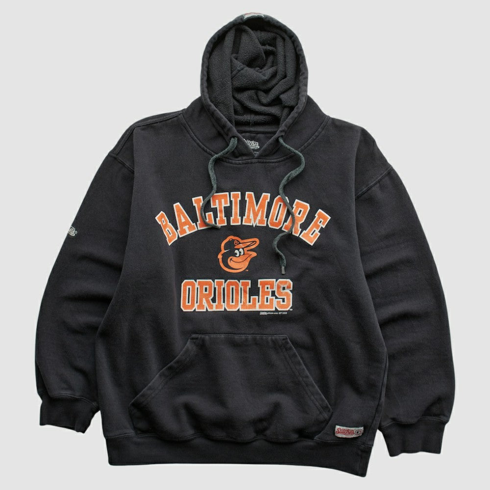 Baltimore Orioles Stitches 2015 Hooded Pullover Sweatshirt Black Vintage