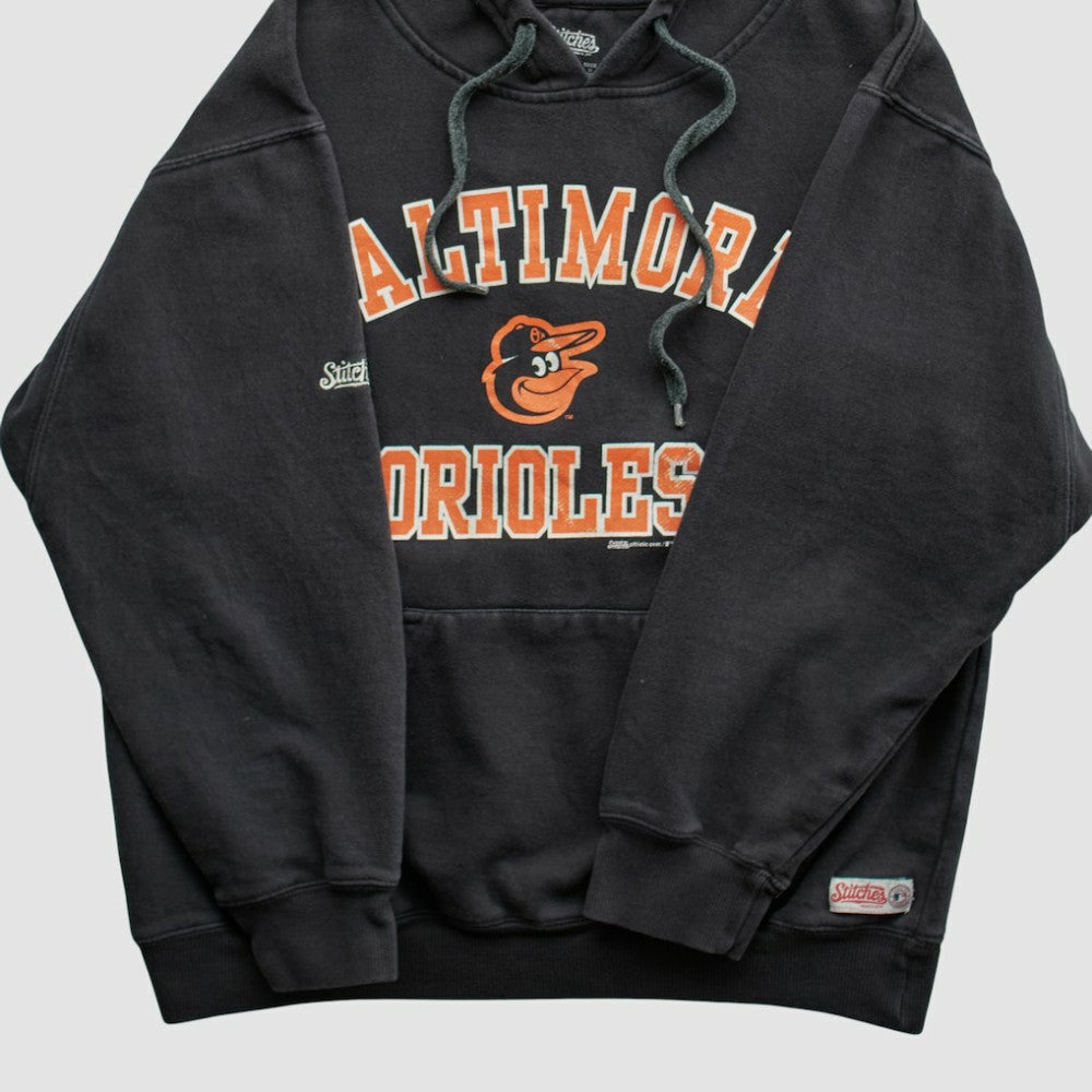 Baltimore Orioles Stitches 2015 Hooded Pullover Sweatshirt Black Vintage