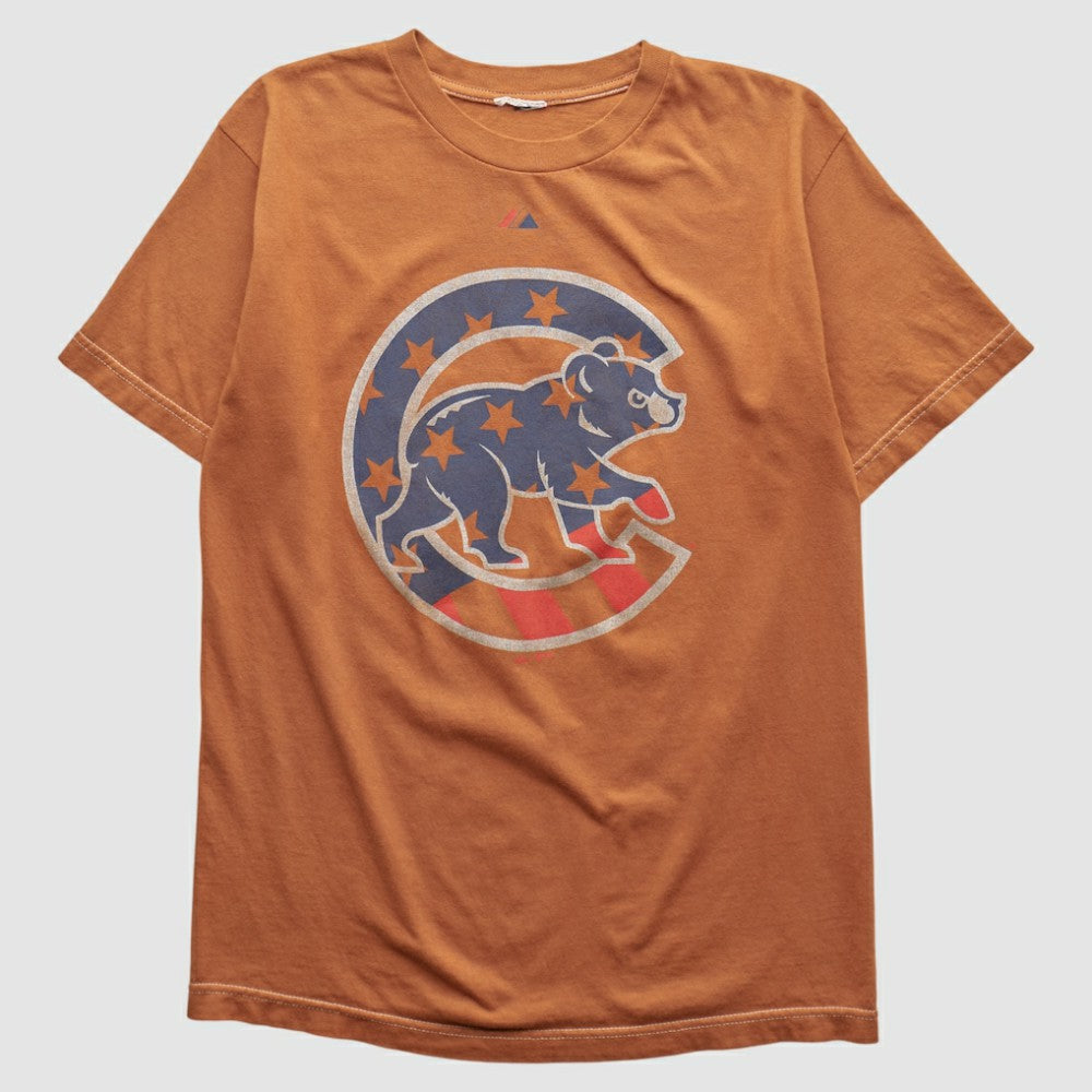 Chicago Cubs Majestic 2000s T-shirt Orange Vintage