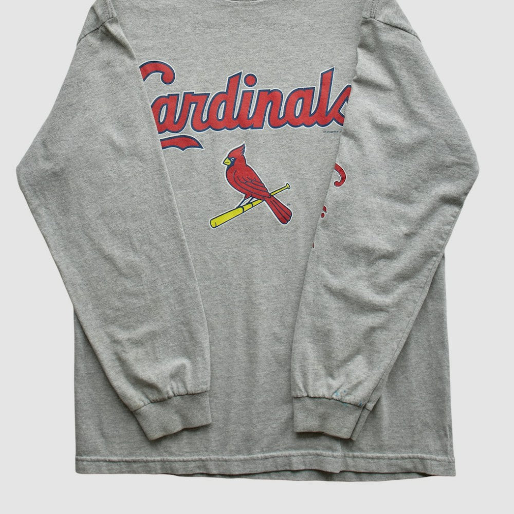 St. Louis Cardinals 2000s Long Sleeve T-shirt Heather Gray Vintage