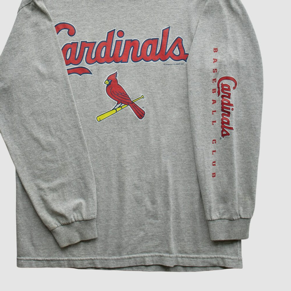 St. Louis Cardinals 2000s Long Sleeve T-shirt Heather Gray Vintage