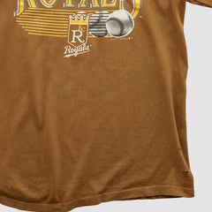Kansas City Royals Logo 7 90s T-shirt Brown Vintage