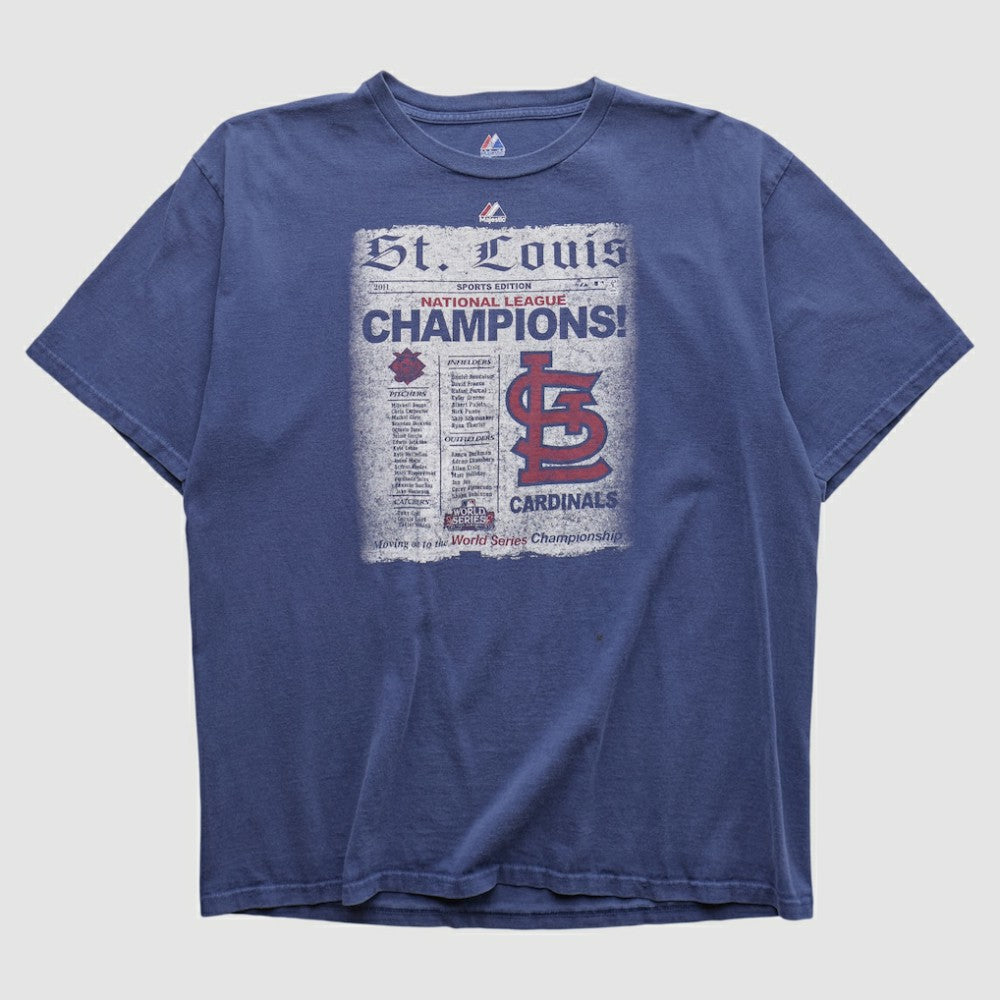 St. Louis Cardinals Majestic 2011 T-shirt Navy Vintage