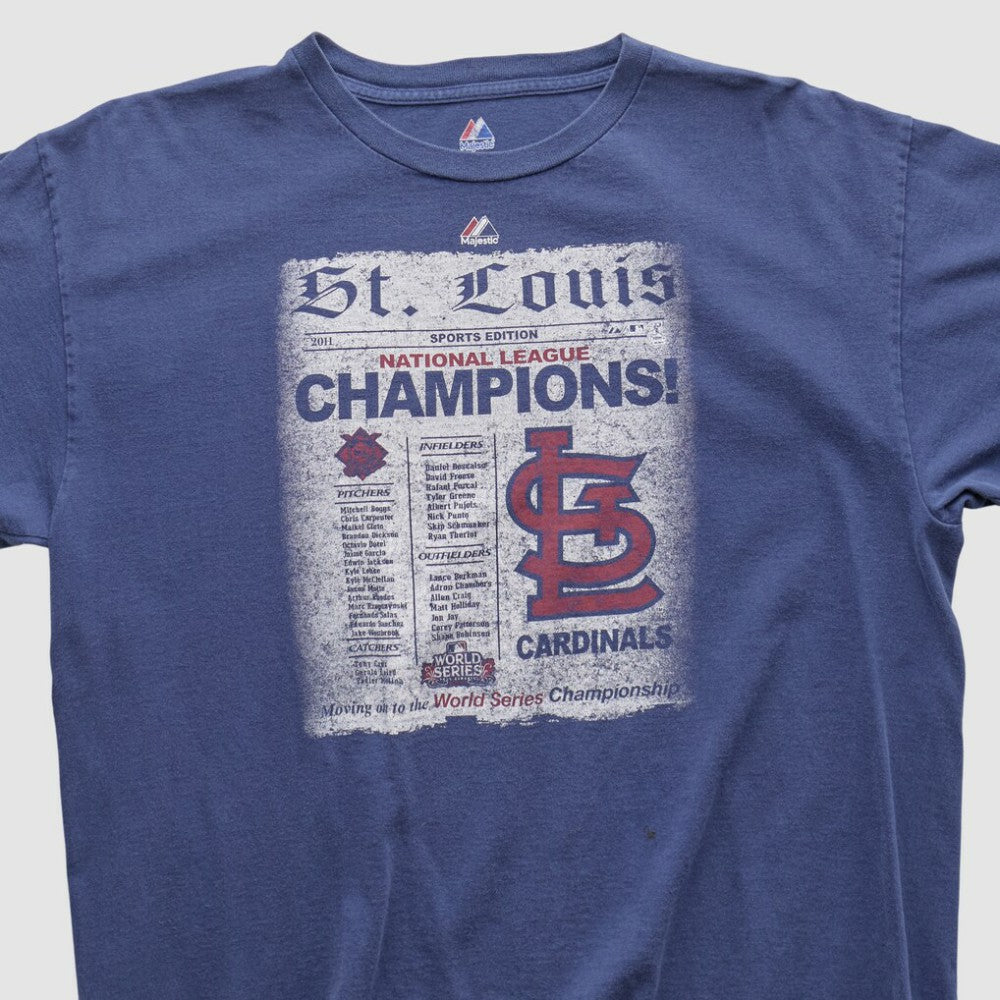 St. Louis Cardinals Majestic 2011 T-shirt Navy Vintage