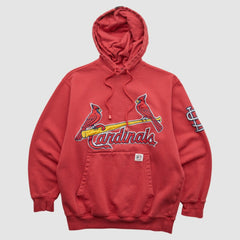 St. Louis Cardinals Stitches 2000s Hooded Pullover Sweatshirt Red Vintage