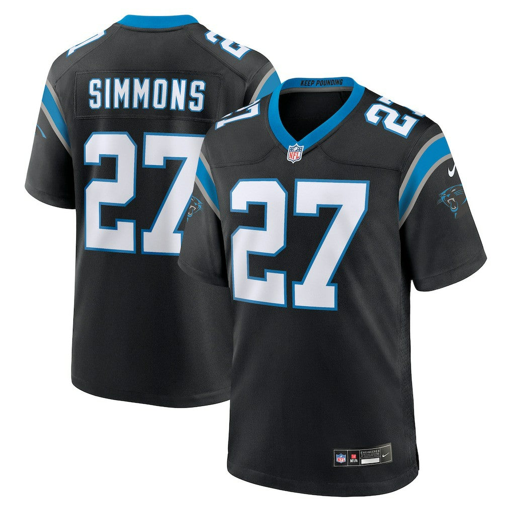 Isaiah Simmons Carolina Panthers Team Game Jersey - Black
