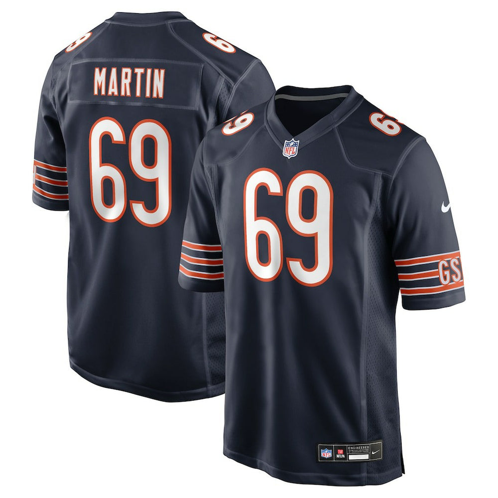 Jeremiah Martin Chicago Bears Team Game Jersey - Navy