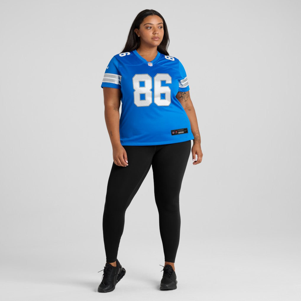 Anthony Firkser Detroit Lions Women's Team Game Jersey - Blue