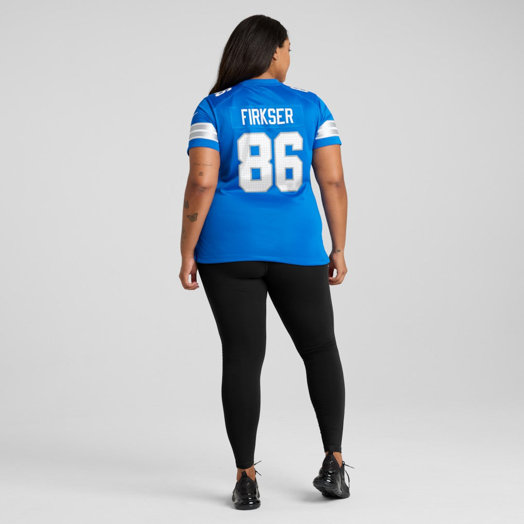 Anthony Firkser Detroit Lions Women's Team Game Jersey - Blue