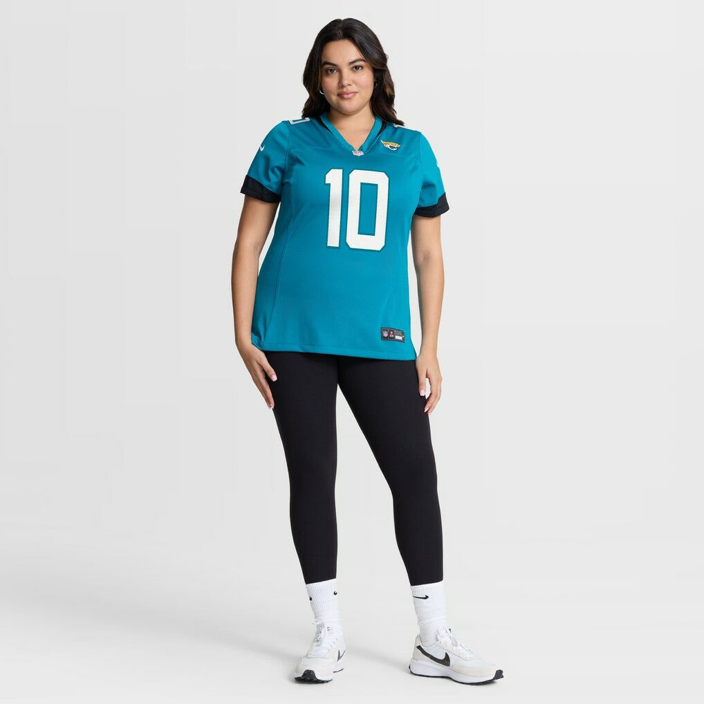 Carter Bradley Jacksonville Jaguars Women's Team Game Jersey - Teal