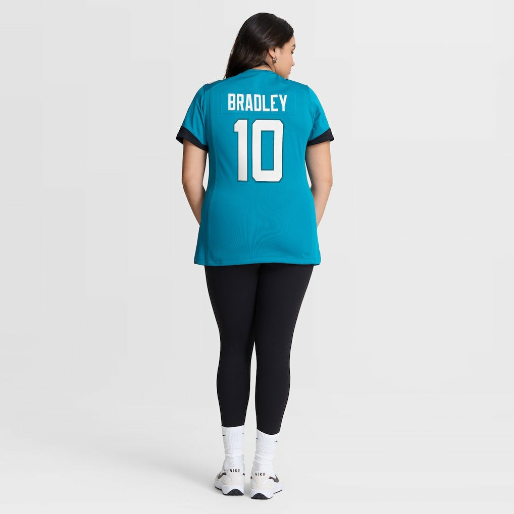 Carter Bradley Jacksonville Jaguars Women's Team Game Jersey - Teal