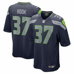 Maxen Hook Seattle Seahawks Team Game Jersey - College Navy