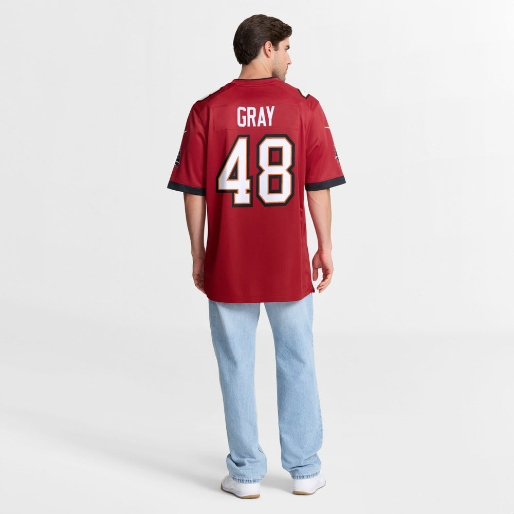 JT Gray Tampa Bay Buccaneers Team Game Jersey - Red