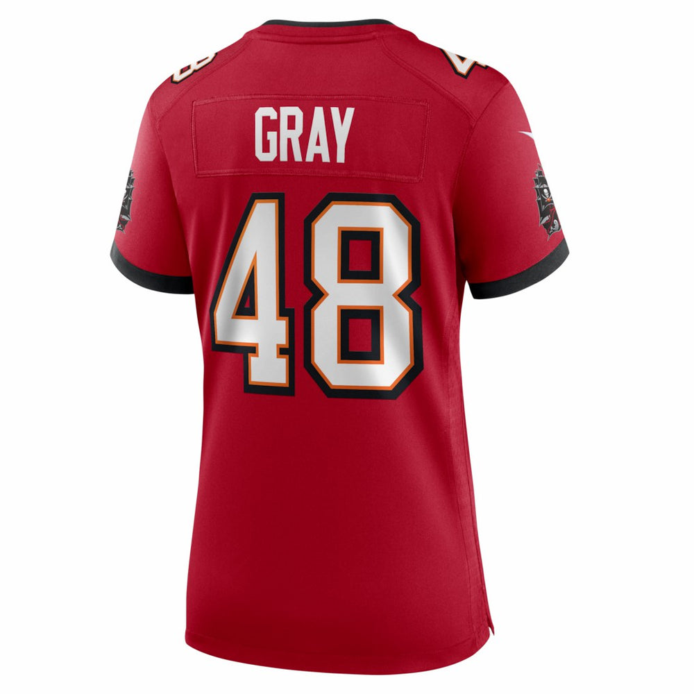 JT Gray Tampa Bay Buccaneers Women's Team Game Jersey - Red