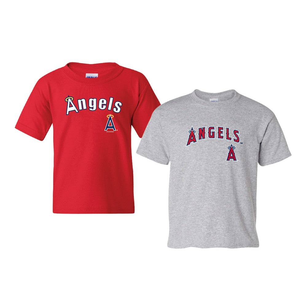 Los Angeles Angels Soft as a Grape Youth 2-Pack Logo T-Shirt Set Red/Gray