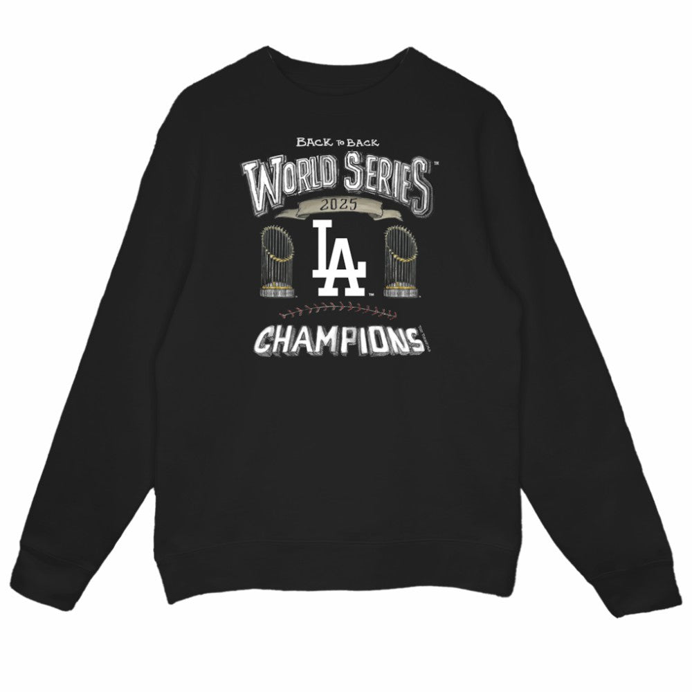 Los Angeles Dodgers Tiny Turnip Women's 2025 World Series Champions Sweatshirt Black