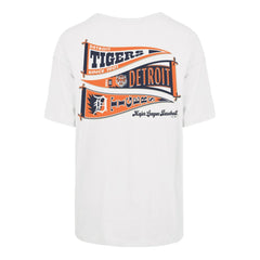 Detroit Tigers Women's Bow & Banner Sadie T-Shirt Sand | 47 brand