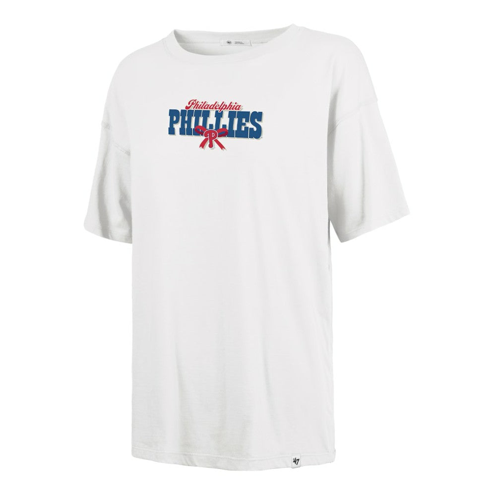 Philadelphia Phillies Women's Bow & Banner Sadie T-Shirt Sand | 47 brand