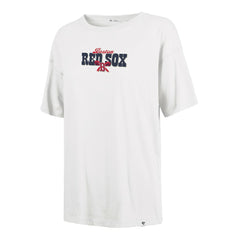 Boston Red Sox Women's Bow & Banner Sadie T-Shirt Sand | 47 brand