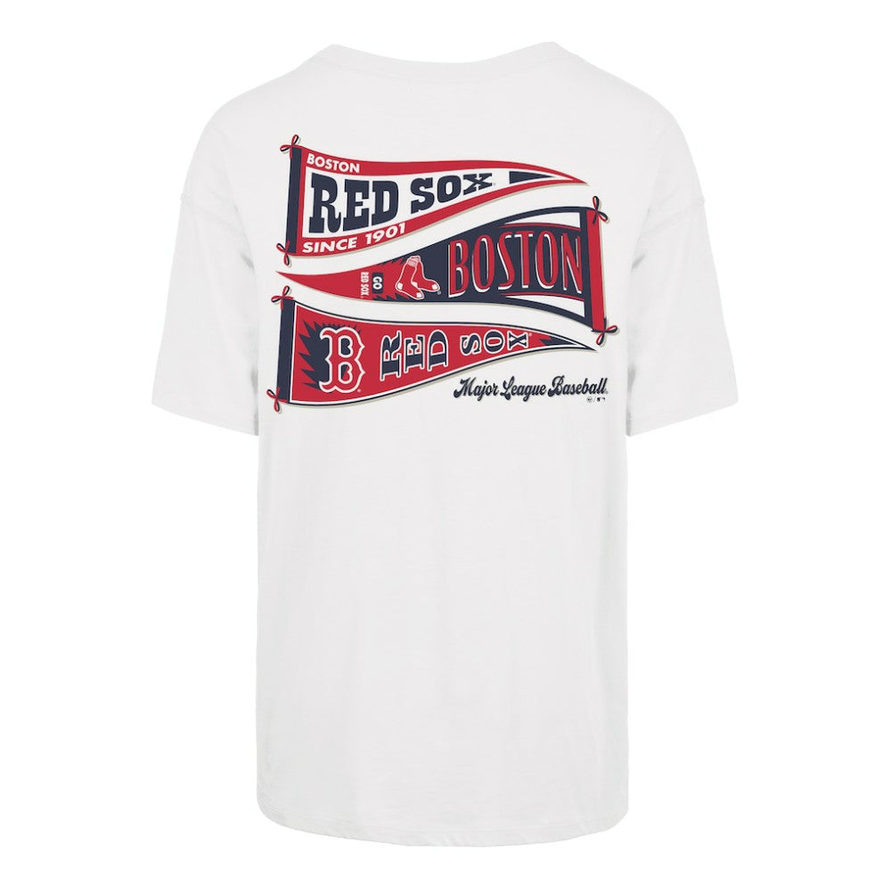 Boston Red Sox Women's Bow & Banner Sadie T-Shirt Sand | 47 brand