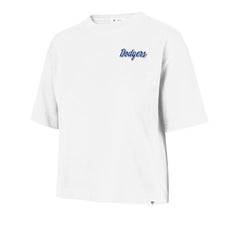 Los Angeles Dodgers Women's Collage Script Reed City T-Shirt White | 47 brand