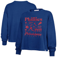 Philadelphia Phillies Women's Team Collage Sydney Long Sleeve T-Shirt Royal | 47 brand