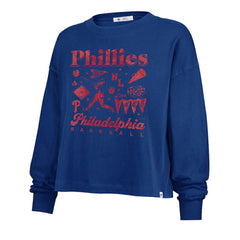Philadelphia Phillies Women's Team Collage Sydney Long Sleeve T-Shirt Royal | 47 brand