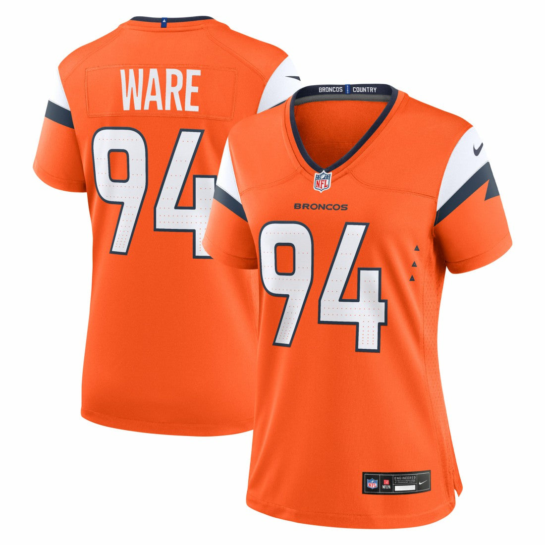 DeMarcus Ware Denver Broncos Women's Team Retired Game Jersey - Orange