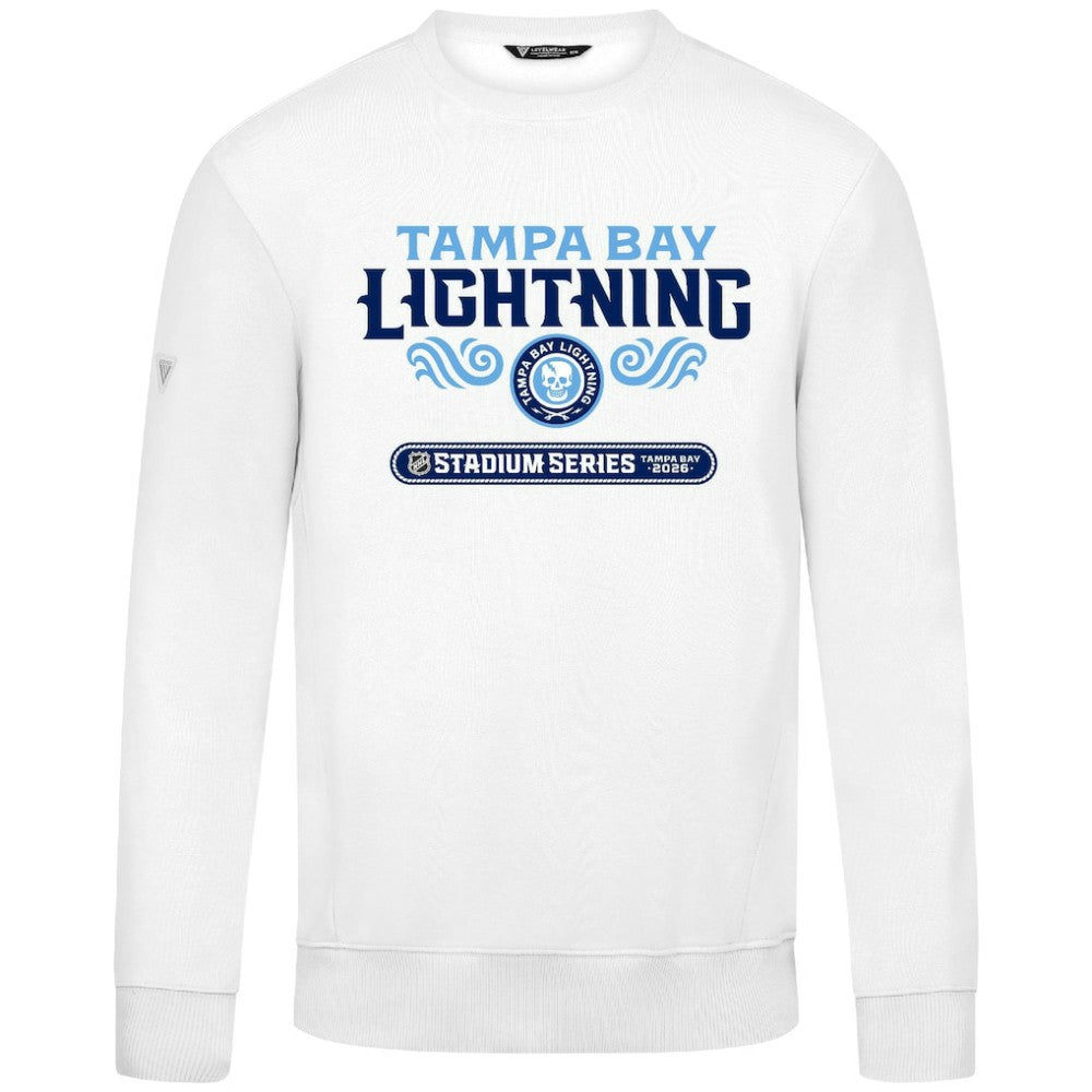 Tampa Bay Lightning Levelwear 2026 NHL Stadium Series Zane Stacked Sweatshirt White