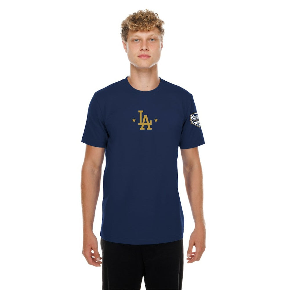 Los Angeles Dodgers 2026 Gold Collection Logo & Patch T-Shirt Navy | New Era