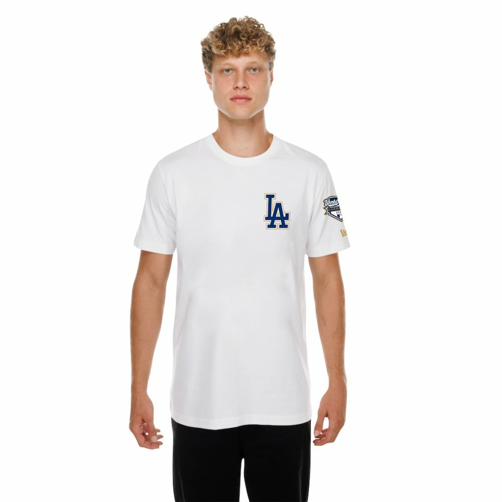 Los Angeles Dodgers 2026 Gold Collection Logo & Patch T-Shirt White | New Era