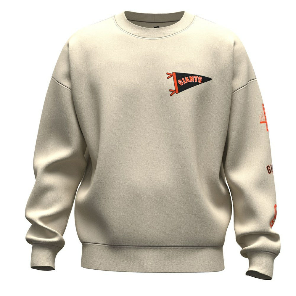 San Francisco Giants Unisex Spirit Jersey Fleece Crewneck Pennant Sweatshirt Tan