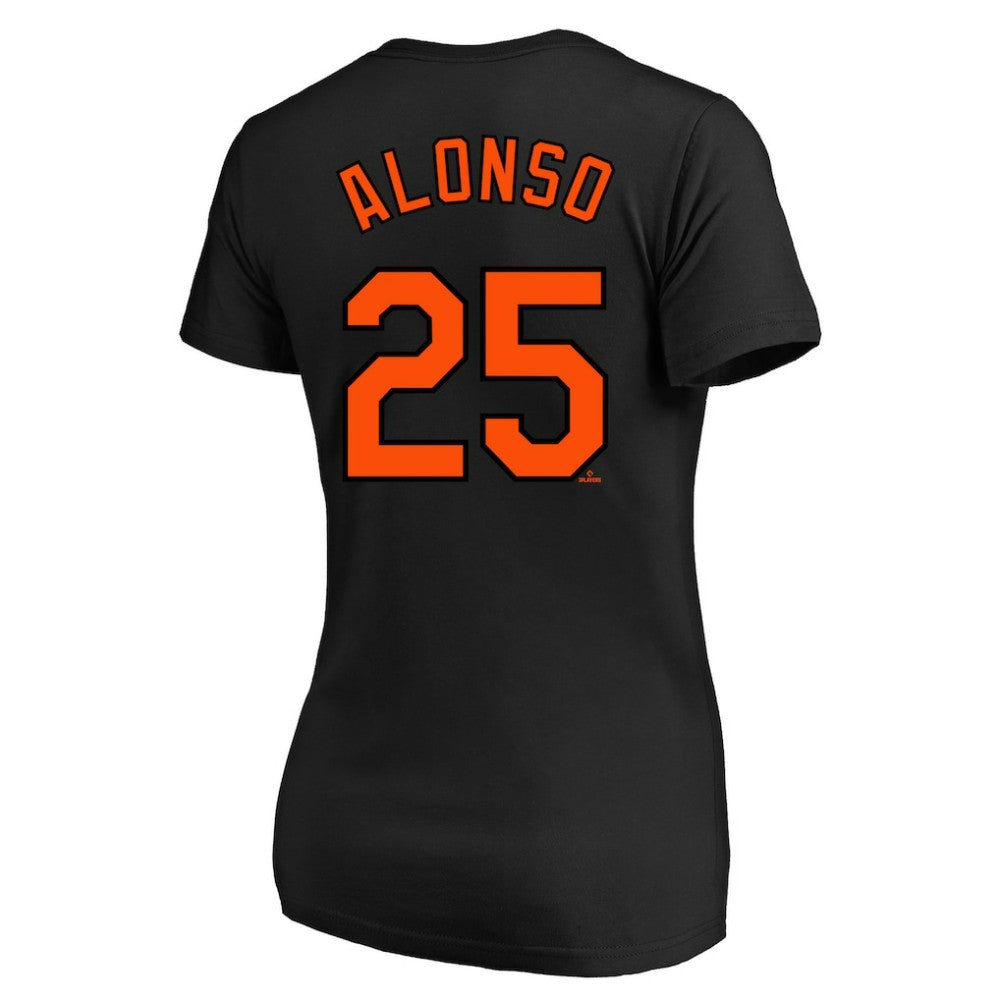 Pete Alonso Baltimore Orioles Profile Women's Plus Size Name & Number V-Neck T-Shirt Black