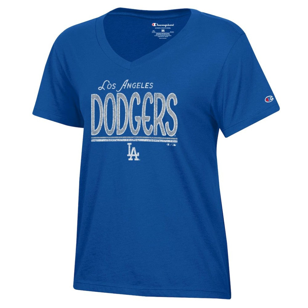 Los Angeles Dodgers Champion Women's Core V-Neck T-Shirt Royal