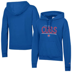 Chicago Cubs Champion Women's Vintage Powerblend Hoodie Royal
