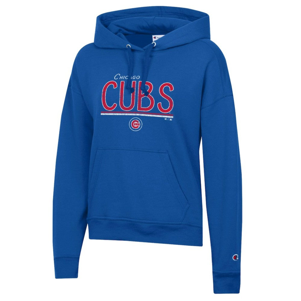 Chicago Cubs Champion Women's Vintage Powerblend Hoodie Royal