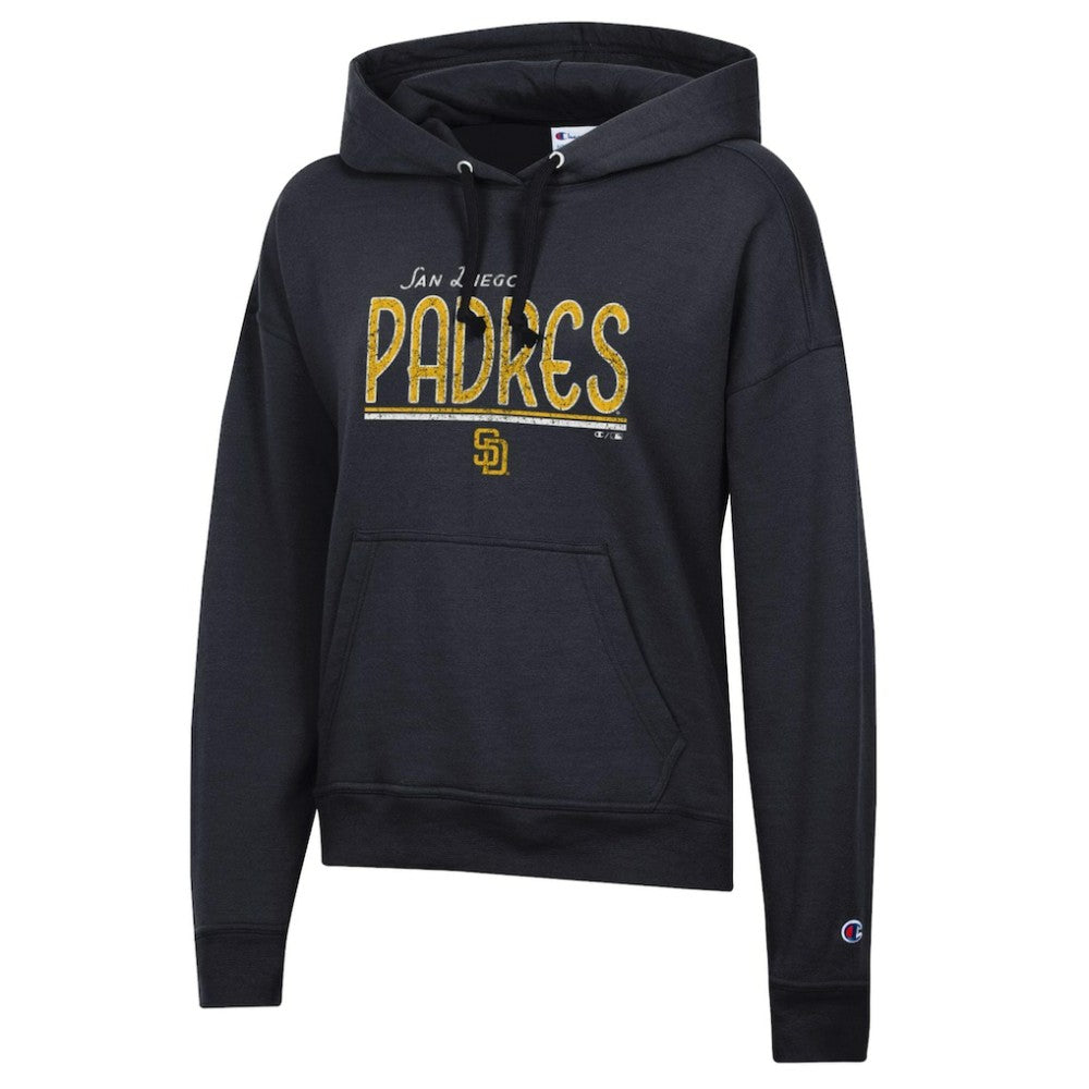 San Diego Padres Champion Women's Vintage Powerblend Hoodie Black