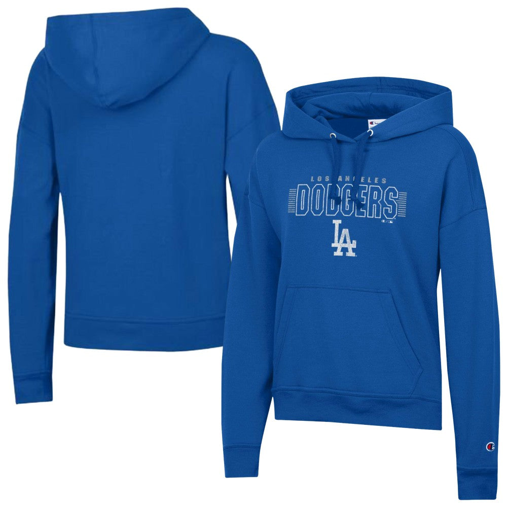 Los Angeles Dodgers Champion Women's Distressed Powerblend Hoodie Royal