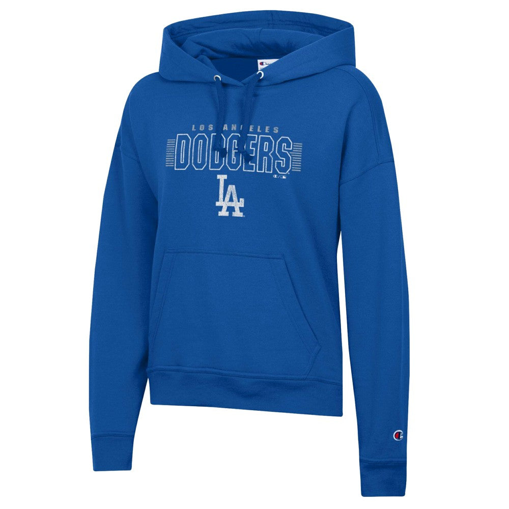 Los Angeles Dodgers Champion Women's Distressed Powerblend Hoodie Royal