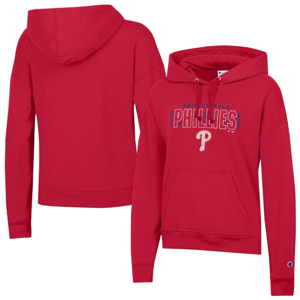 Philadelphia Phillies Champion Women's Distressed Powerblend Hoodie Red