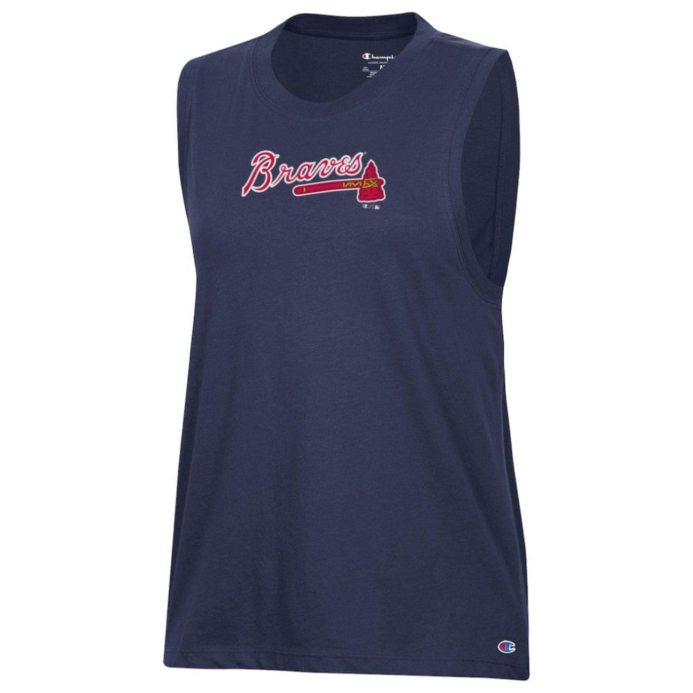 Atlanta Braves Champion Women's Muscle Tank Top Navy