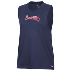 Atlanta Braves Champion Women's Muscle Tank Top Navy