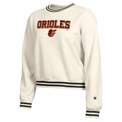 Baltimore Orioles Champion Women's Reverse Weave Sweatshirt Cream