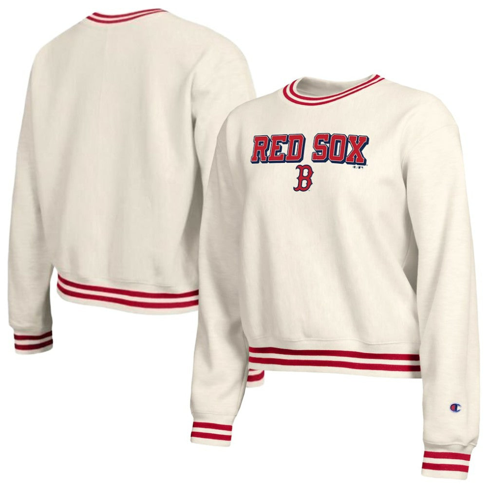 Boston Red Sox Champion Women's Reverse Weave Sweatshirt Cream