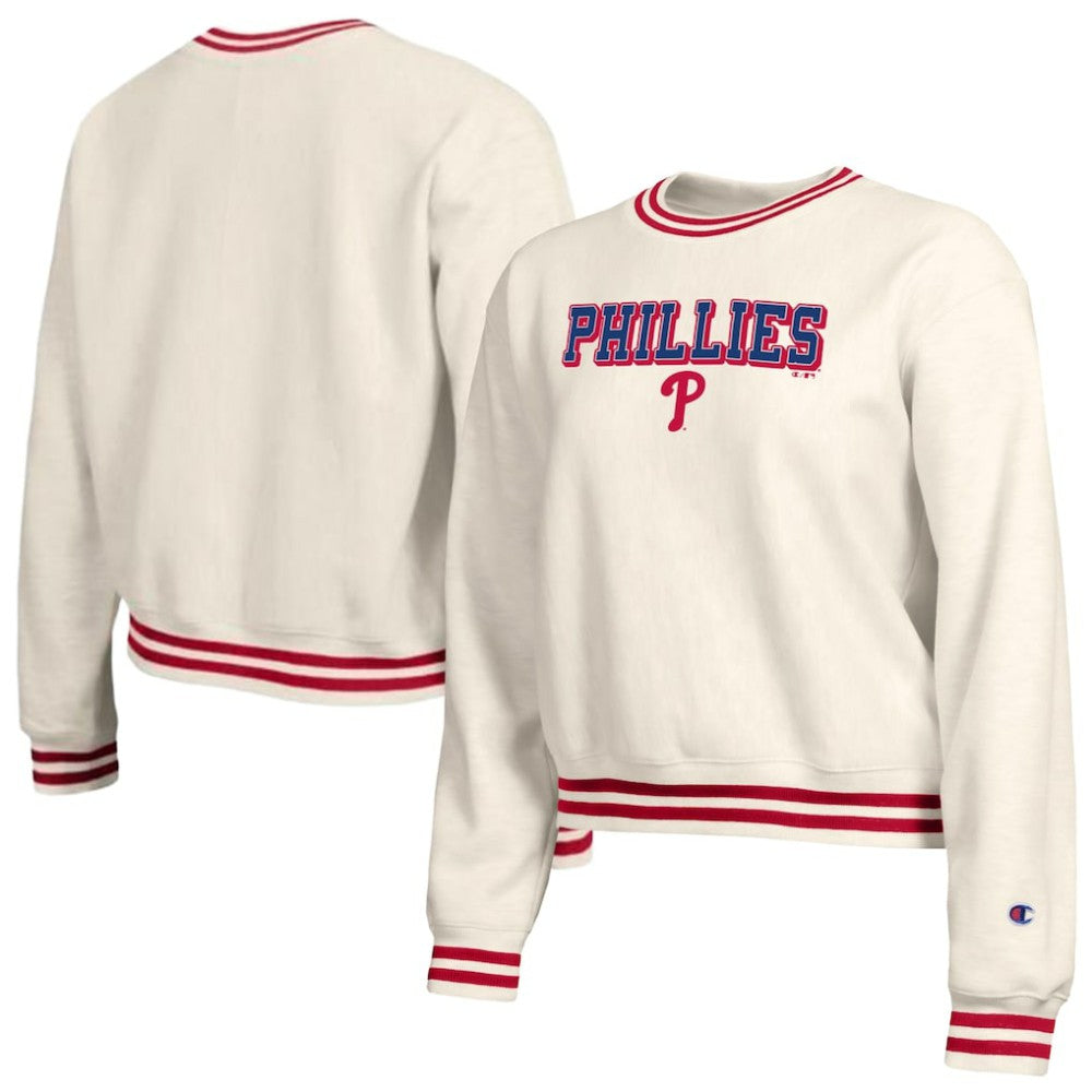 Philadelphia Phillies Champion Women's Reverse Weave Sweatshirt Cream