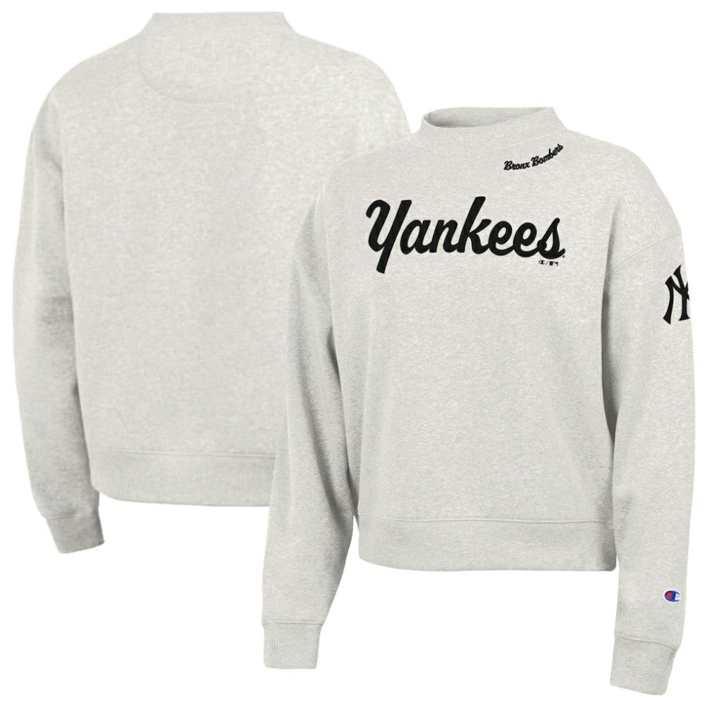 New York Yankees Champion Women's Triumph Tri-Blend Sweatshirt Stone