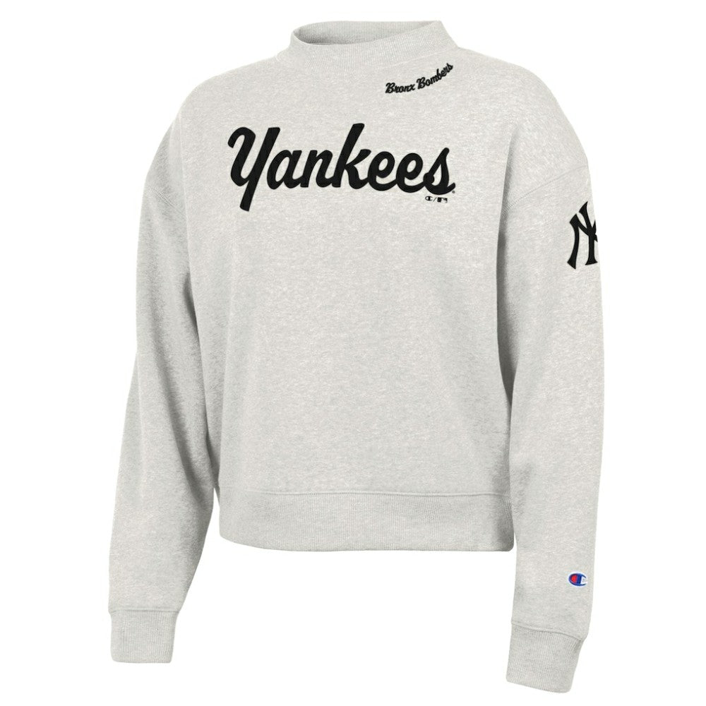 New York Yankees Champion Women's Triumph Tri-Blend Sweatshirt Stone